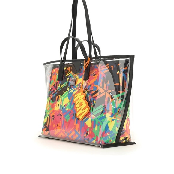MCM Abstract Pattern Printed Tote - Picture 3 of 3